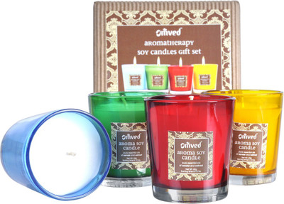 

Omved SOY CANDLE Gift Set Candle(White, Pack of 1)