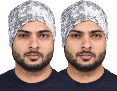 SHAUN Printed Skull Cap Cap(Pack of 2)