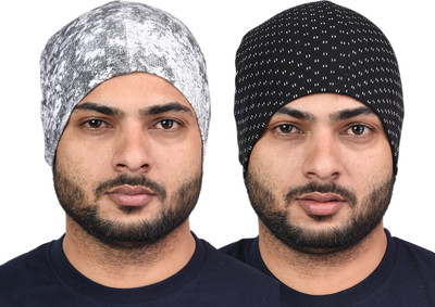 SHAUN Printed Skull Cap Cap(Pack of 2)