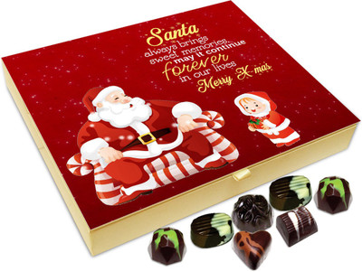 

Chocholik Christmas Gift Box - Santa Always Brings Sweet Memories On Christmas Chocolate Box - 20pc Truffles(240 g)
