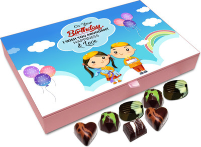 

Chocholik Birthday Gift Box - On Your Birthday I Wish You Abundant Happiness Chocolate Box - 12pc Truffles(144 g)