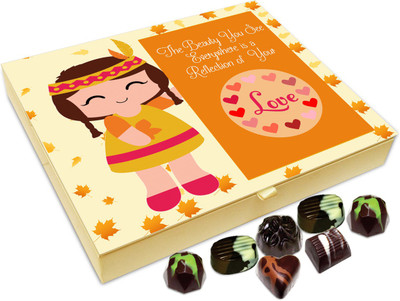 

Chocholik Gift Box - The Beauty You See Everywhere Is The Reflection Of Your Love Chocolate Box - 20pc Truffles(240 g)