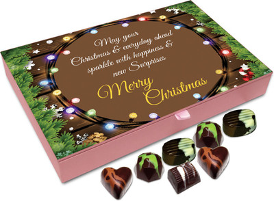 

Chocholik Christmas Gift Box - May Your Christmas Be Filled With Happiness Chocolate Box - 12pc Truffles(144 g)