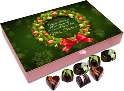 

Chocholik Christmas Gift Box - May The Christmas Fill Your Homes With Happiness Chocolate Box - 12pc Truffles(144 g)