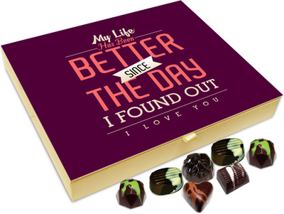 

Chocholik Gift Box - My Life Is Better Ever since I Found You Chocolate Box - 20pc Truffles(240 g)