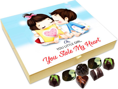 

Chocholik Gift Box - Oh You Little Girl You Stole My Heart Chocolate Box - 20pc Truffles(240 g)