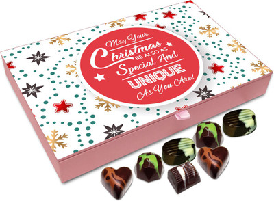 

Chocholik Christmas Gift Box - May Your Christmas Be As Unique As You Are Chocolate Box - 12pc Truffles(144 g)