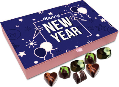 

Chocholik New Year Gift Box - Happy New Year To All Chocolate Box - 12pc Truffles(144 g)