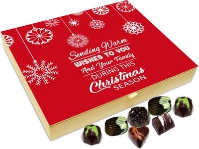 

Chocholik Christmas Gift Box - Sending Warm Wishes To You On Christmas Chocolate Box - 20pc Truffles(240 g)