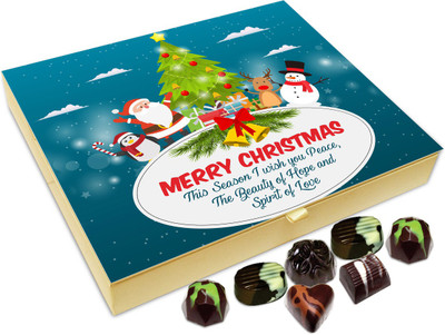 

Chocholik Christmas Gift Box - This Season Wish You Peace And Happiness On Christmas Chocolate Box - 20pc Truffles(240 g)