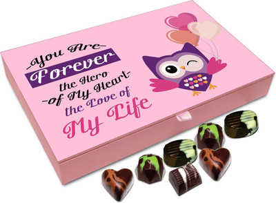 

Chocholik Gift Box - You Are Forever The Hero Of My Heart Chocolate Box - 12pc Truffles(144 g)
