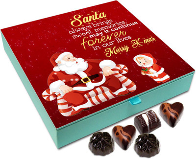

Chocholik Christmas Gift Box - Santa Always Brings Sweet Memories On Christmas Chocolate Box - 9pc Truffles(108 g)
