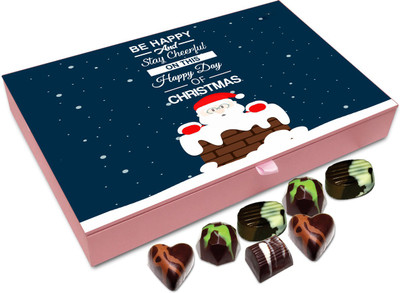 

Chocholik Christmas Gift Box - Be Happy And Cheerful On Christmas Chocolate Box - 12pc Truffles(144 g)