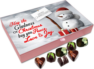 

Chocholik Christmas Gift Box - May The Gladness Of Christmas Buy You Peace Love And Joy Chocolate Box - 12pc Truffles(144 g)