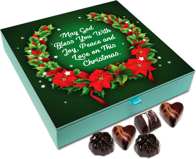 

Chocholik Gift Box - May God Bless You With Joy Peace And Love Chocolate Box - 9pc Truffles(108 g)