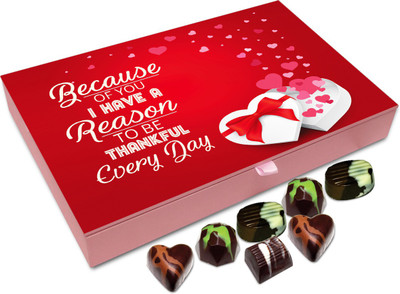 

Chocholik Gift Box - Because Of You I have A Reason To Be Thankful Chocolate Box - 12pc Truffles(144 g)