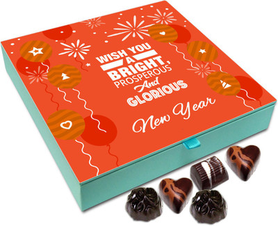 

Chocholik New Year Gift Box - Wishing You A Bright And Prosperous New Year Chocolate Box - 9pc Truffles(108 g)