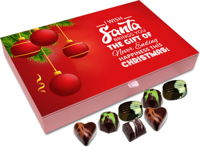 

Chocholik Christmas Gift Box - Wish Santa Gives You The Gift Of Happiness On Christmas Chocolate Box - 12pc Truffles(144 g)