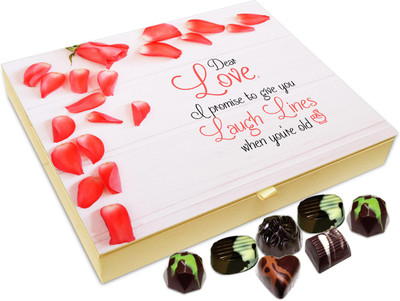 

Chocholik Gift Box - I Promise To Give You Laugh Lines When You Are Old Chocolate Box - 20pc Truffles(240 g)