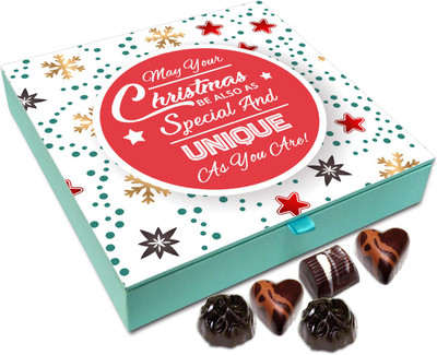

Chocholik Christmas Gift Box - May Your Christmas Be As Unique As You Are Chocolate Box - 9pc Truffles(108 g)