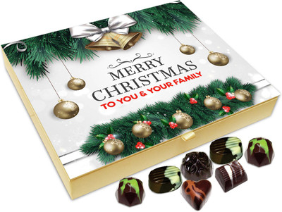 

Chocholik Christmas Gift Box - Merry Christmas To You And Your Family Chocolate Box - 20pc Truffles(240 g)