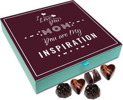 

Chocholik Gift Box - I Love You Mom You Are My Inspiration Chocolate Box - 9pc Truffles(108 g)