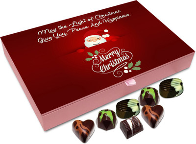 

Chocholik Christmas Gift Box - May The Light Of Christmas Give You Peace And Happiness Chocolate Box - 12pc Truffles(144 g)