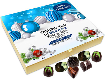 

Chocholik Christmas Gift Box - Wishing You Happy Holiday On Christmas Chocolate Box - 20pc Truffles(240 g)