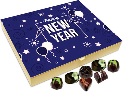 

Chocholik New Year Gift Box - Happy New Year To All Chocolate Box - 20pc Truffles(240 g)