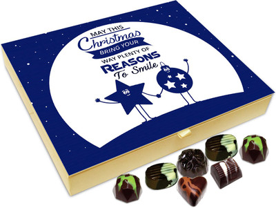 

Chocholik Christmas Gift Box - May This Christmas Brings Your Way Plenty Of Reasons To Smile Chocolate Box - 20pc Truffles(240 g)