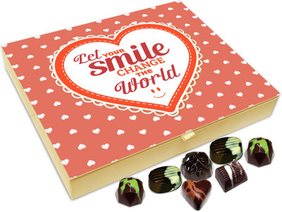 

Chocholik Gift Box - Let Your Smile Change The World Chocolate Box - 20pc Truffles(240 g)