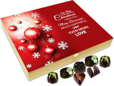 

Chocholik Christmas Gift Box - On This Christmas I Wish You Lots Of Blessings Chocolate Box - 20pc Truffles(240 g)