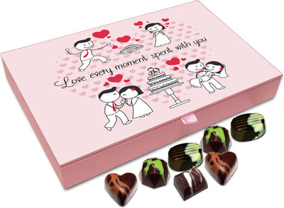 

Chocholik Gift Box - I Love Every Moment Spent With You Chocolate Box - 12pc Truffles(144 g)