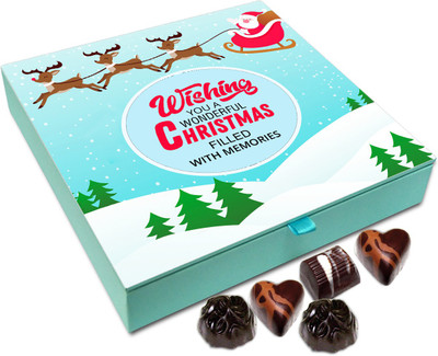 

Chocholik Christmas Gift Box - Wishing You A wonderful Christmas Filled With Memories Chocolate Box - 9pc Truffles(108 g)