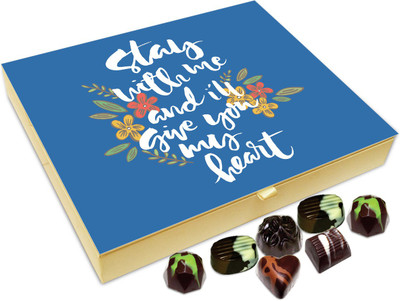 

Chocholik Gift Box - My Heart Will Be Yours If You Stay With Me Chocolate Box - 20pc Truffles(240 g)