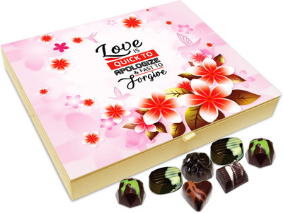 

Chocholik Gift Box - Love Is Quick To Apologize And Fast To Forgive Chocolate Box - 20pc Truffles(240 g)
