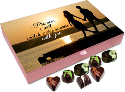

Chocholik Gift Box - I Promise I Will Watch Every Sunrise With You Chocolate Box - 12pc Truffles(144 g)