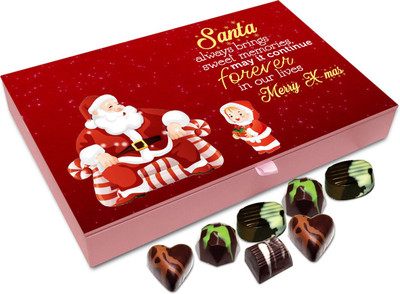 

Chocholik Christmas Gift Box - Santa Always Brings Sweet Memories On Christmas Chocolate Box - 12pc Truffles(144 g)