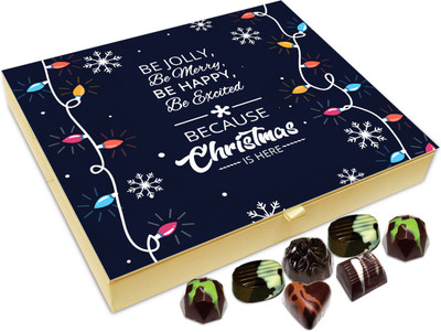 

Chocholik Christmas Gift Box - Be Jolly Be Happy On Christmas Chocolate Box - 20pc Truffles(240 g)