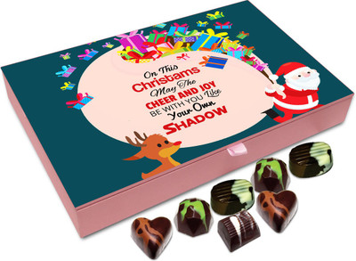 

Chocholik Christmas Gift Box - May Cheer And Joy Be With You On Christmas Chocolate Box - 12pc Truffles(144 g)
