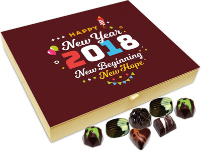 

Chocholik New Year Gift Box - Happy New Year 2018 Chocolate Box - 20pc Truffles(240 g)