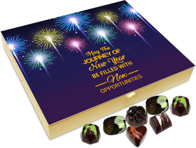 

Chocholik New Year Gift Box - May The Journey Of New Year Be Filled With New Opportunities Chocolate Box - 20pc Truffles(240 g)
