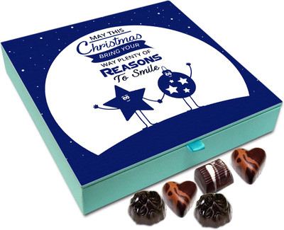 

Chocholik Christmas Gift Box - May This Christmas Brings Your Way Plenty Of Reasons To Smile Chocolate Box - 9pc Truffles(108 g)
