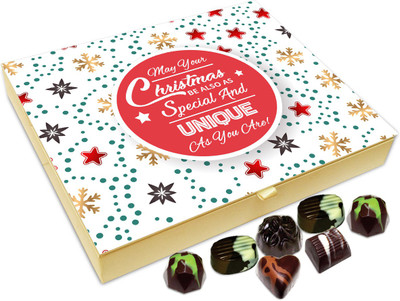 

Chocholik Christmas Gift Box - May Your Christmas Be As Unique As You Are Chocolate Box - 20pc Truffles(240 g)