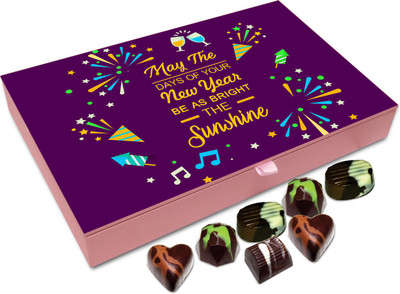 

Chocholik New Year Gift Box - May The Days Of New Year Be As Bright As Sunshine Chocolate Box - 12pc Truffles(144 g)