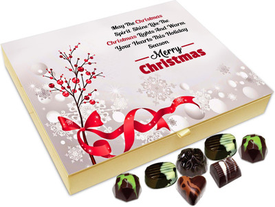 Chocholik Christmas Gift Box - May This Christmas Warm Your Hearts Chocolate Box - 20pc Truffles(240 g)