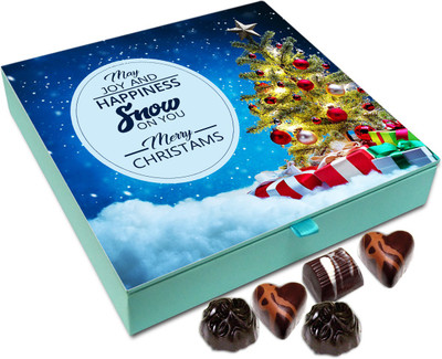

Chocholik Christmas Gift Box - May Happiness And Joy Snow On You On Christmas Chocolate Box - 9pc Truffles(108 g)