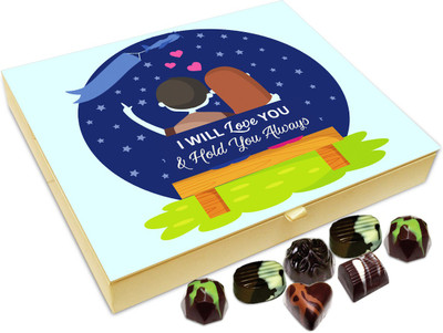 

Chocholik Gift Box - I Will Love You And Hold You Always Chocolate Box - 20pc Truffles(240 g)