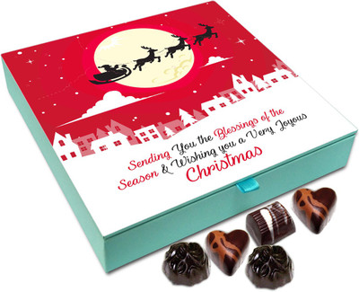 

Chocholik Christmas Gift Box - Sending You The Blessing Of The Season On Christmas Chocolate Box - 9pc Truffles(108 g)