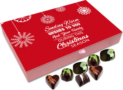 

Chocholik Christmas Gift Box - Sending Warm Wishes To You On Christmas Chocolate Box - 12pc Truffles(144 g)